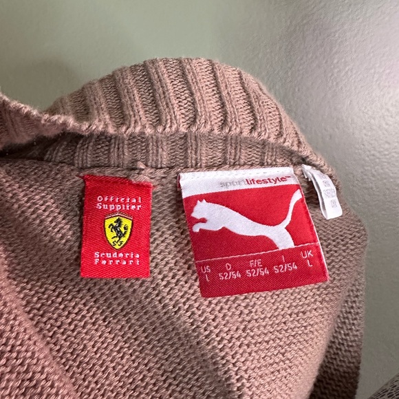 VINTAGE OFFICIAL SCUDERIA FERRARI X PUMA LARGE MENS ZIP UP SWEATER - Picture 7 of 9
